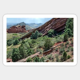 Red rocks park in Colorado USA Sticker